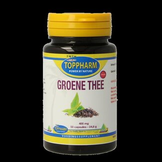 Toppharm Toppharm Groene thee 400mg puur 50 Capsules