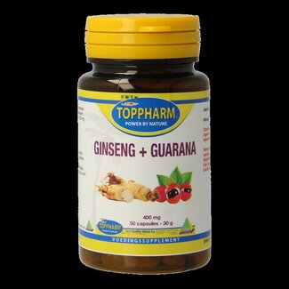Toppharm Toppharm Ginseng + guarana 400mg 50 Capsules