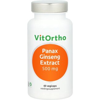 VitOrtho VitOrtho Panax ginseng extract 500mg 60 Vegetarische capsules