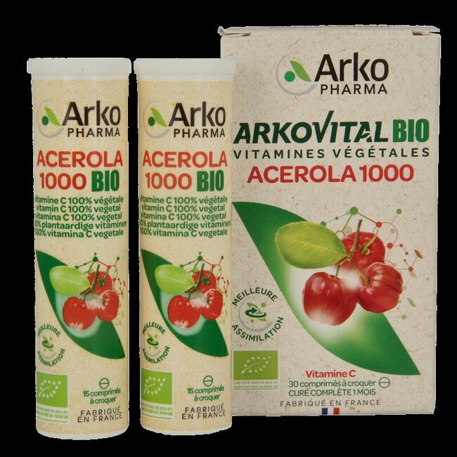 Arkovital Acerola 1000 bio 30 comprimés à croquer