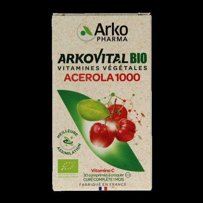 Arkovital Acerola 1000 bio 30 comprimés à croquer