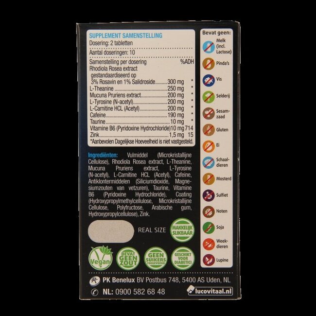 Lucovitaal Mentale focus pil 20 Tabletten