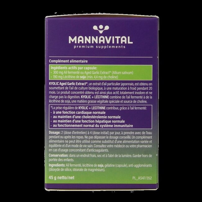 Mannavital Kyolic + lecithine 75 Capsules
