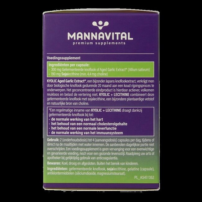 Mannavital Kyolic + lecithine 75 Capsules