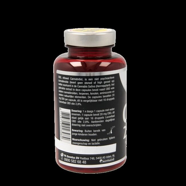 Lucovitaal Cannabidiol CBD 20 mg 90 gélules