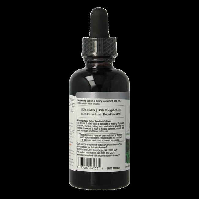 Natures Answer Extrait de thé vert sans alcool avec 50% EGCG 60 Millilitres