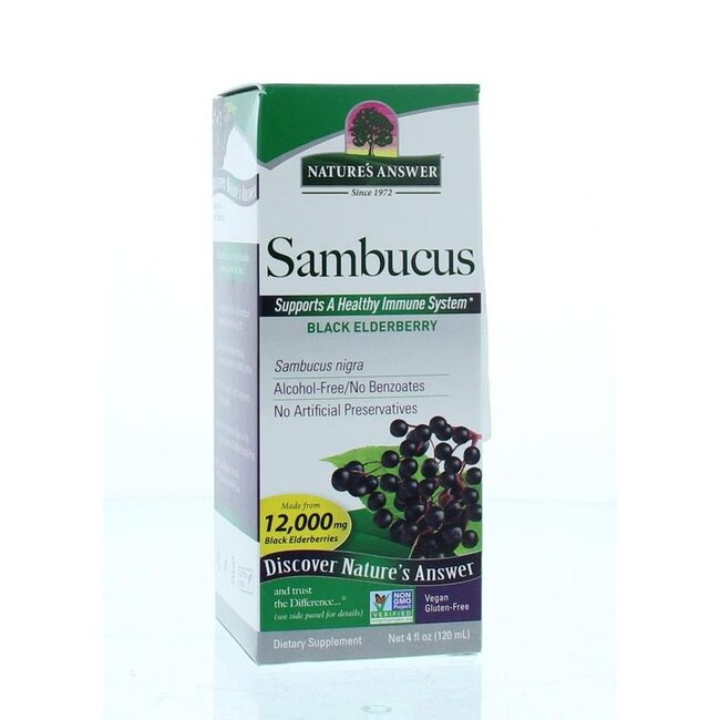 Natures Answer Sambucus vlierbessen extract alcoholvrij 120 Milliliter