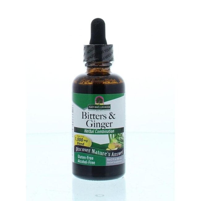 Natures Answer Gember & bitterstoffen extract alcoholvrij 60 Milliliter