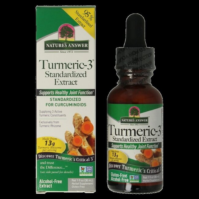 Nature's Answer Turmeric-3 Extrait de curcuma sans alcool 30 ml
