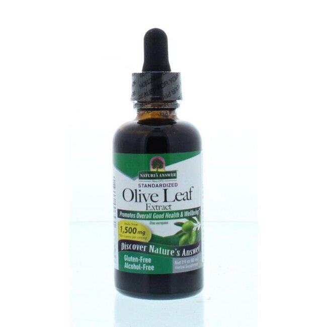 Natures Answer Olijfblad extract alcoholvrij 60 Milliliter