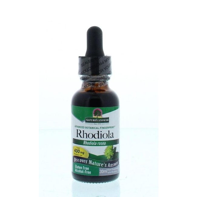 Natures Answer Rhodiola extract alcoholvrij gestandaardiseerd 30 Milliliter