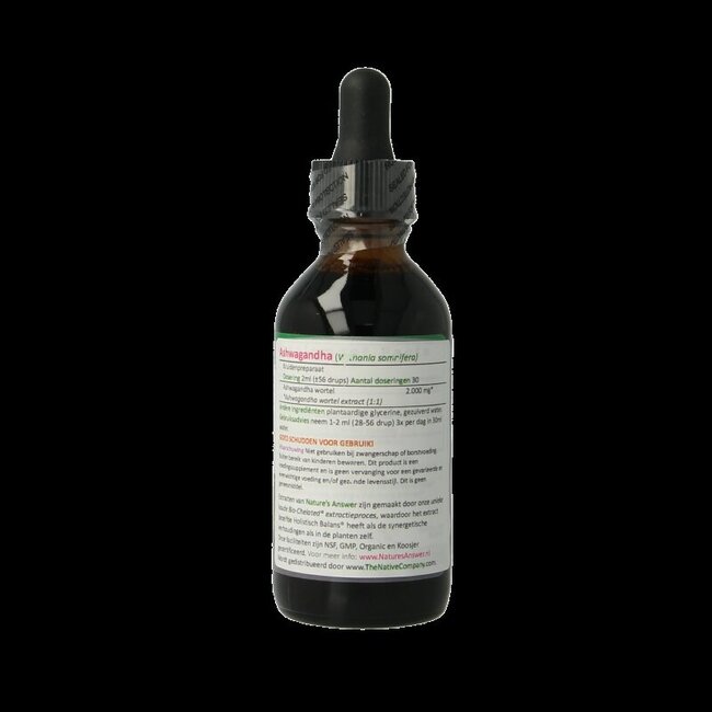 Natures Answer Ashwagandha extract alcoholvrij 60 Milliliter