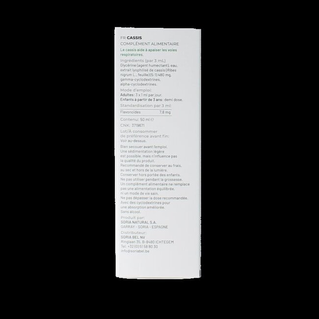 Soria Natural extrait de Ribes nigrum XXI 50 ml