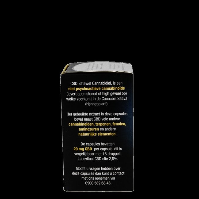 Lucovitaal Cannabidiol CBD 20mg 30 Capsules