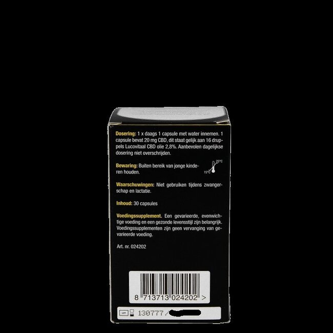 Lucovitaal Cannabidiol CBD 20mg 30 Capsules