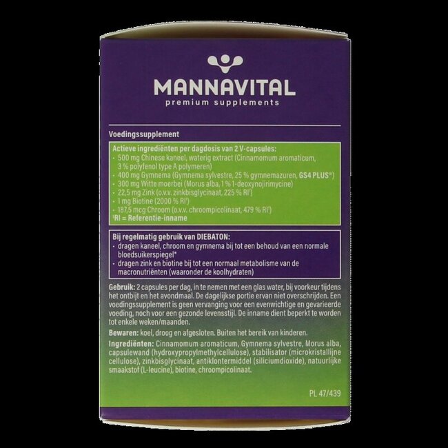 Mannavital Diebaton 60 Vegetarische capsules