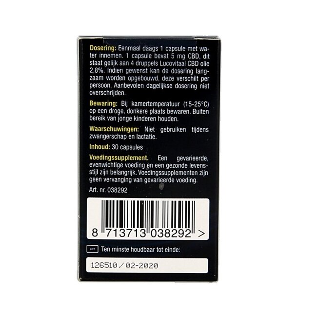 Lucovitaal Cannabidiol CBD 5mg 30 Capsules