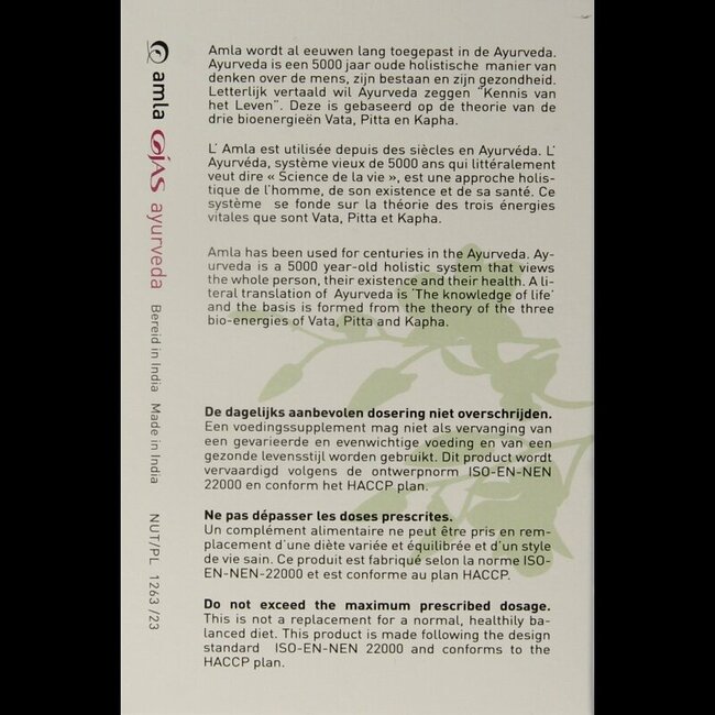 Ojas Amla bio 60 gélules