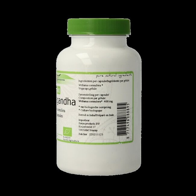 Surya Ashwagandha bio 180 Vegetarische capsules