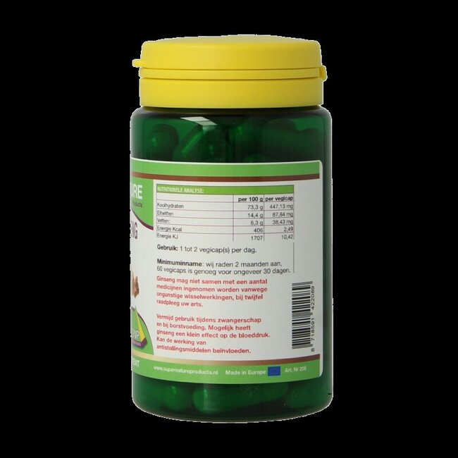 SNP Panax ginseng 500mg puur 60 Vegetarische capsules
