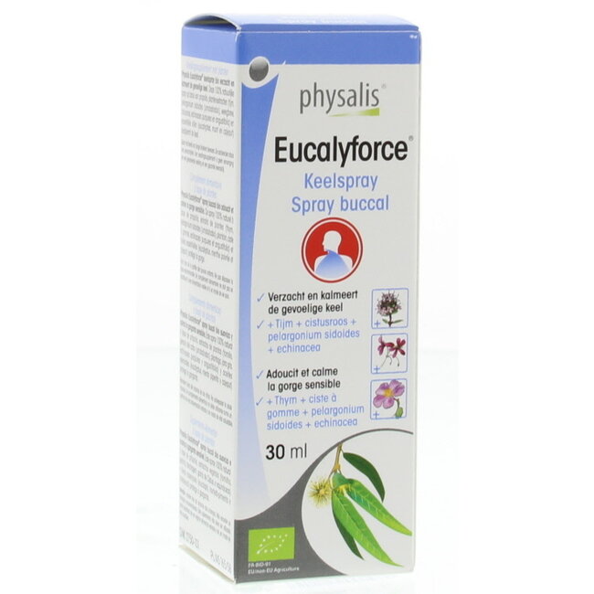 Physalis Eucalyforce keelspray bio 30 Milliliter