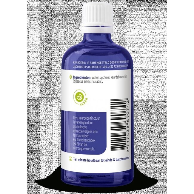 Vitakruid Teinture de racine de cardère extraction selon HAB 100 ml