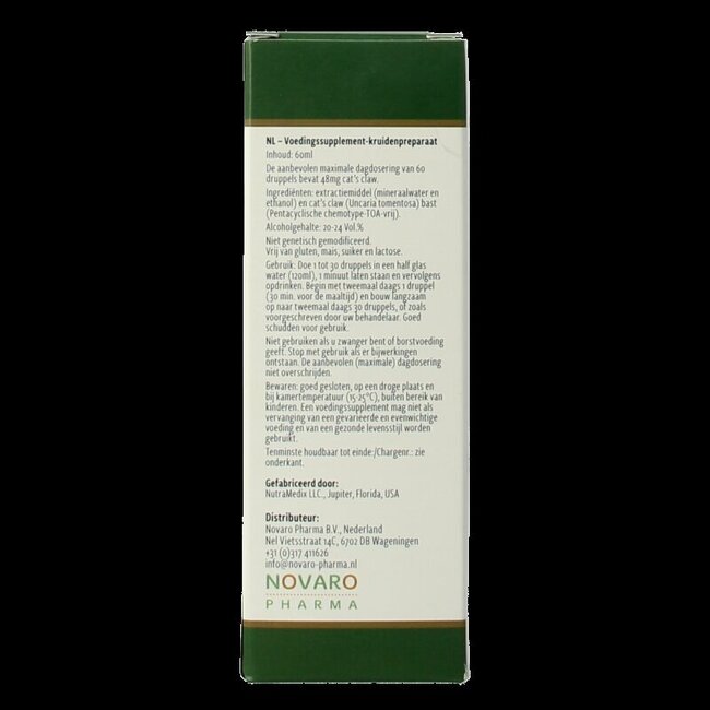 Nutramedix Samento Griffe du chat sans TOA 60 ml