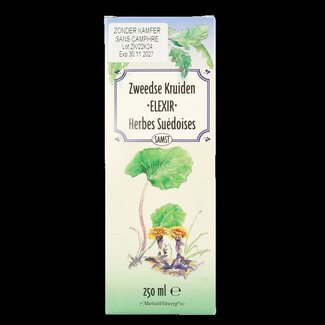 Marval&Vincent Marval&Vincent Zweedse kruiden elixer zonder kamfer 250 Milliliter