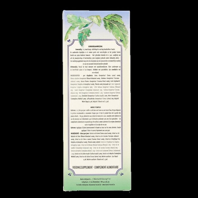 Marval&Vincent Élixir d'herbes suédoises sans camphre 250 millilitres