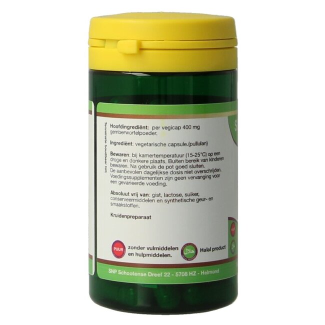 SNP Gingembre 400 mg 60 Capsules végétariennes