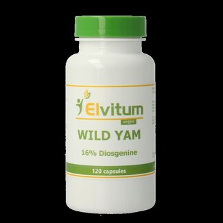 Elvitum Elvitum Wild yam 100mg 16% diosgenine 120 Vegetarische capsules