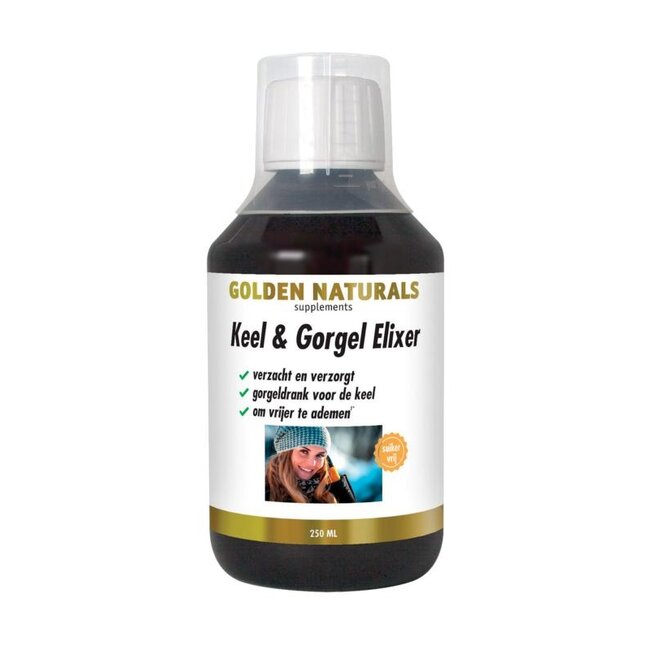 Golden Naturals Keel & gorgel elixer 250 Milliliter
