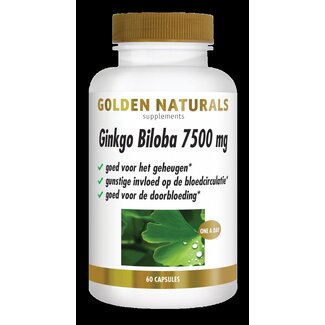 Golden Naturals Golden Naturals Ginkgo biloba 7500mg 60 Capsules