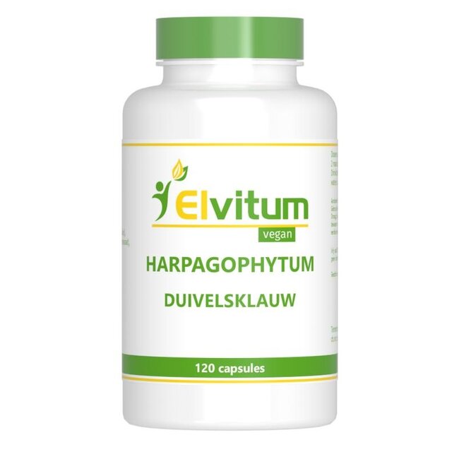 Elvitum Duivelsklauw harpagophytum 120 Vegetarische capsules