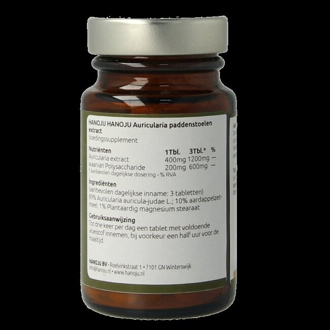 Hanoju Auricularia paddenstoel extract 90 Tabletten