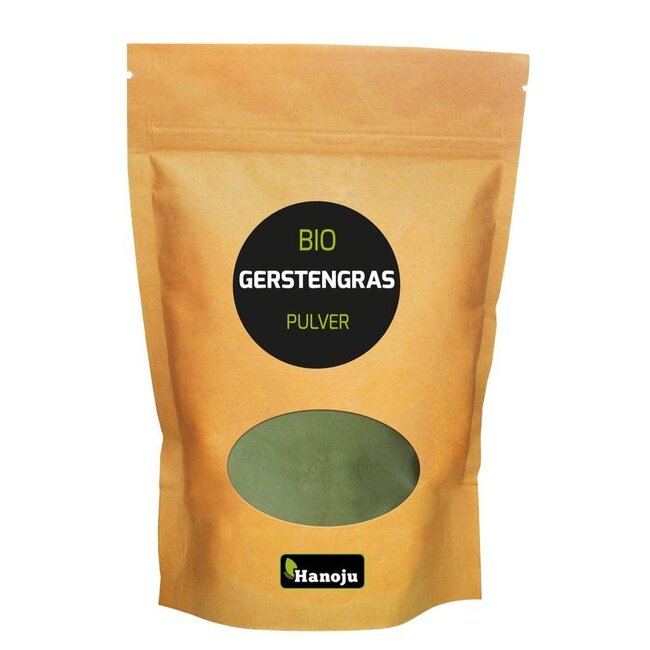 Hanoju Gemalen gerstegras paper bag bio 500 Gram