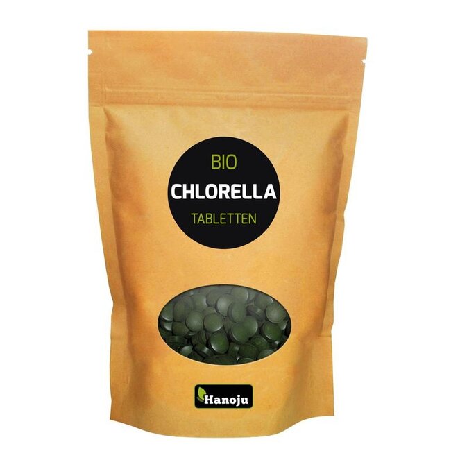 Hanoju Bio chlorella tabletten papier zak 625 Tabletten
