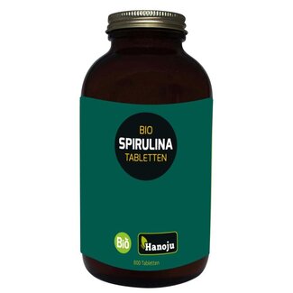 Hanoju Hanoju Spirulina 400mg glas flacon bio 800 Tabletten
