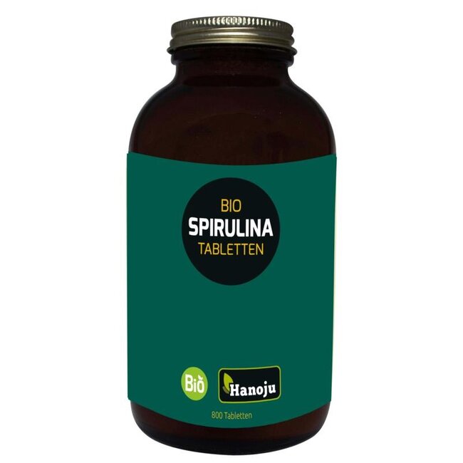 Hanoju Spirulina 400mg glas flacon bio 800 Tabletten