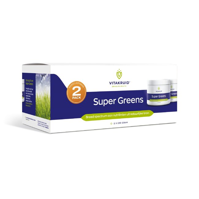 Vitakruid Super Greens 2-Pack oa probiotica & enzymen 2 Stuks