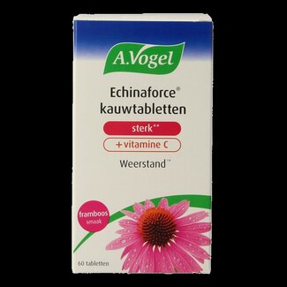 A Vogel A Vogel Echinaforce kauwtablet sterk + vitamine C 60 Kauwtabletten
