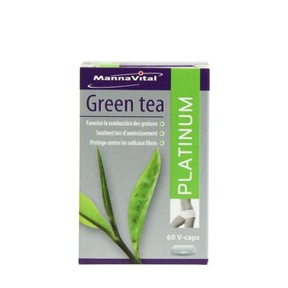 Mannavital Mannavital Green tea platinum 60 Vegetarische capsules