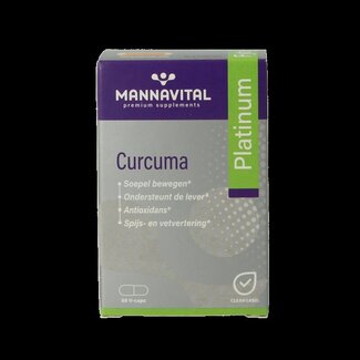 Mannavital Mannavital Curcuma platinum 60 Vegetarische capsules