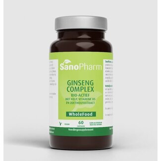 SanoPharm SanoPharm Ginseng complexe (anc. Adrenal plus) WholeFood 60 gélules