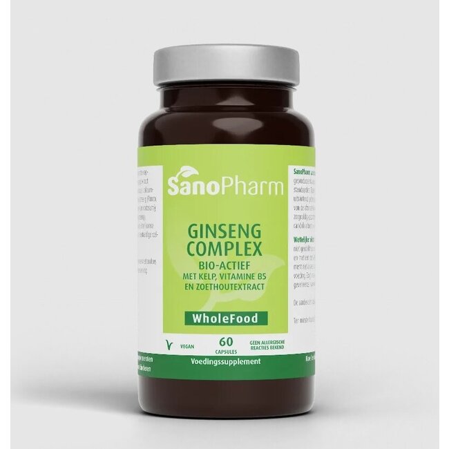 SanoPharm Ginseng complex v/h Adrenal plus wholefood 60 Capsules