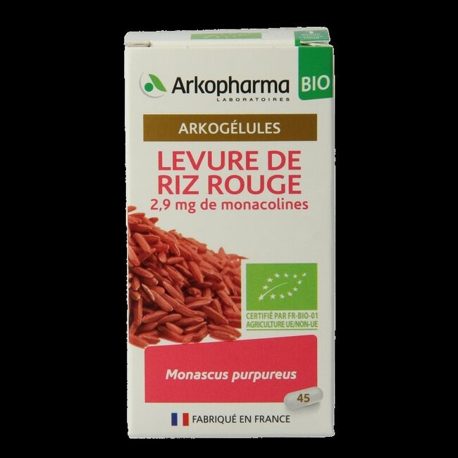 Arkogélules Levure de riz rouge bio 45 Gélules