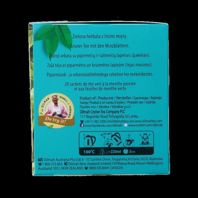 Dilmah Moroccan mint green tea selection 20 Zakjes
