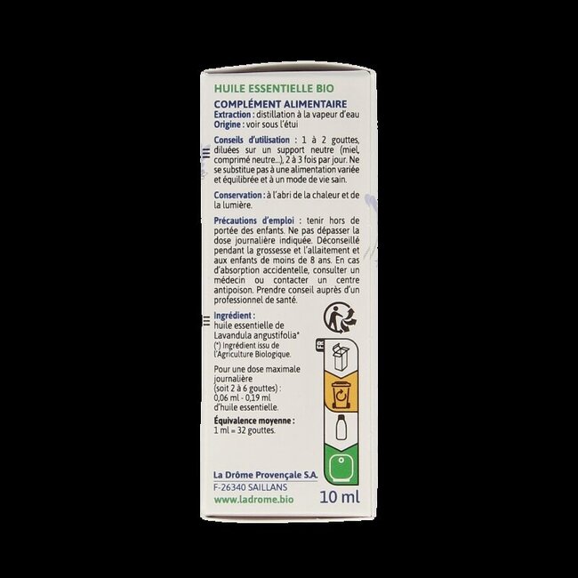 Ladrome Lavendel olie bio 10 Milliliter