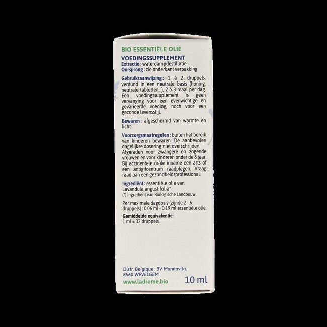 Huile de Lavande bio Ladrome 10 Millilitres