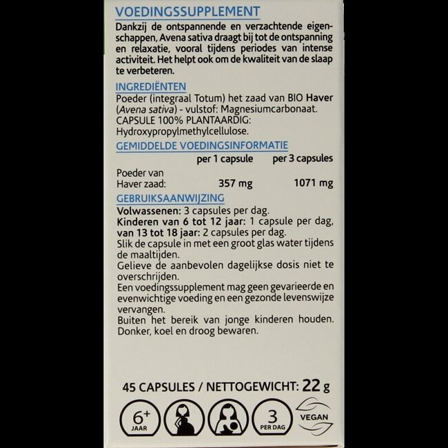 Arkocaps Avena sativa bio 45 Capsules